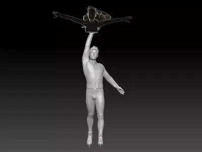 figure skating boy 4 3D print model