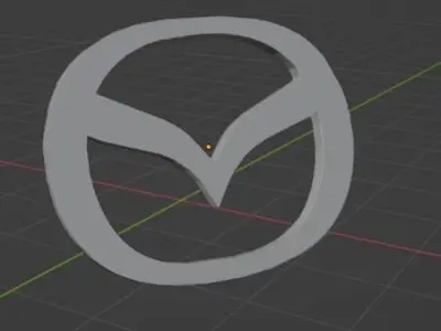Mazda 3D Logo Low-poly 3D model