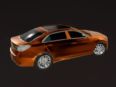 Cadillac Sedan Low-poly 3D model