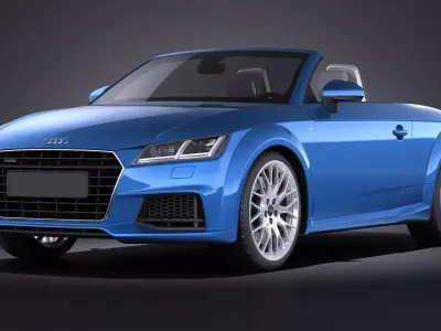 Audi TT Roadster 2015 VRAY 3D model