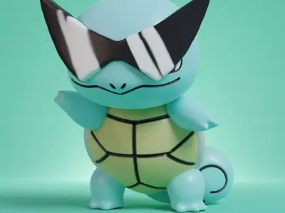 CHIBI POKEMON - SQUIRTLE SQUAD LEADER Free 3D print model