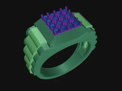 Belt Ring - Diamond 3D print model