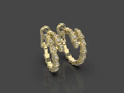 Bvgari serpenti earrings 3D print model