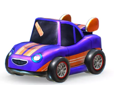 Cartoon Toy AR Racing Car 08 Low-poly 3D model