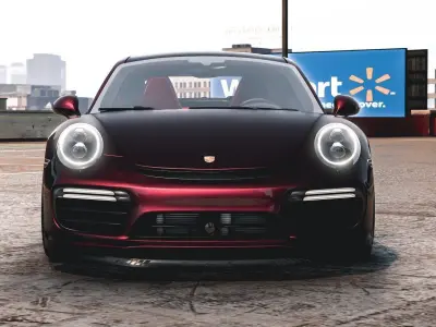 Porsche Turbo S Moshammer 2015 Low-poly 3D model