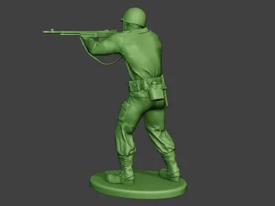 American soldier ww2 Shoot Stand3 A12 3D print model