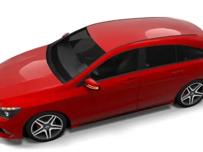 MERCEDES CLA SHOOTINGBRAKE AMG LOWPOLY Low-poly 3D model