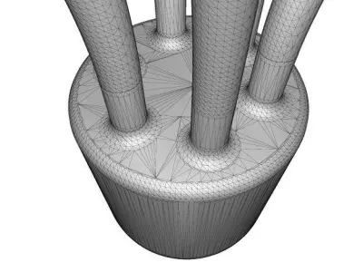 Classic Cartoon CFL Bulb Low-poly 3D model