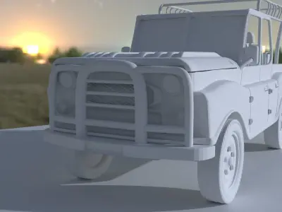 Old jeep 3D model
