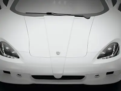 SSC Ultimate Aero 2010 Full White Paint - Interior Included Low-poly 3D model