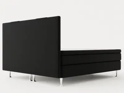 Meja Continental Bed 180x200cm Black Low-poly 3D model
