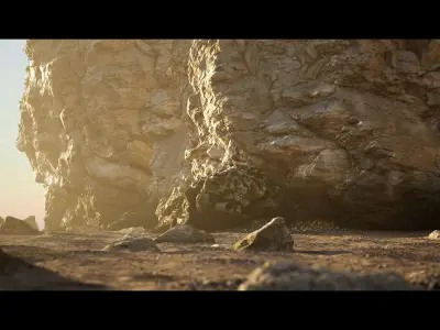 Day by the beach - Unreal Engine 4 Low-poly 3D model