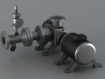 pump pumping centrifugal power fluid water engine 3D model