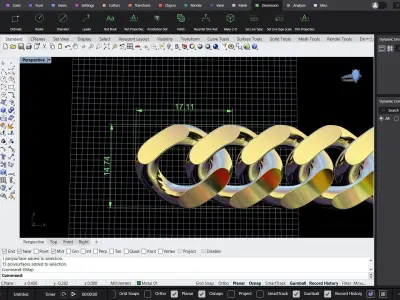 Special Cuban chains in 7 sizes 3D print model
