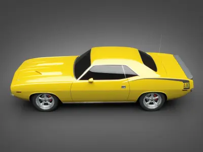 1972 Plymouth Cuda 440 3D model