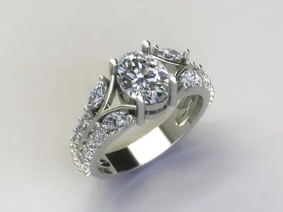 women ring  3D print model