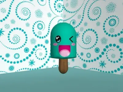 ice cream decorative pillows Free low-poly 3D model