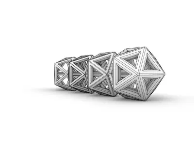 Geodesic Sphere Sacred Geometry Truncated Icosahedron 3D model