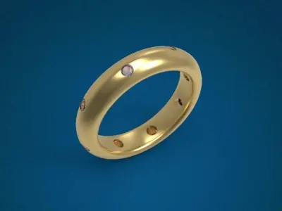 Simple engagement ring Free 3D print model