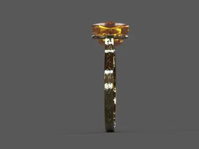 High-Quality 3D Ring Model Low-poly 3D model