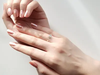 Solitaire Round Diamond ring for engagement  3D print model