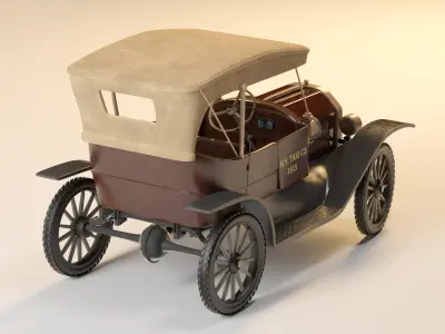 FORD T-1915 CAR Low-poly 3D model