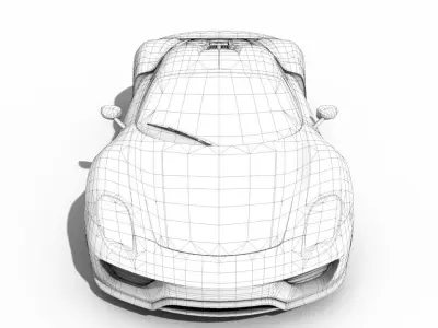Porsche 918 Spider Low-poly 3D model