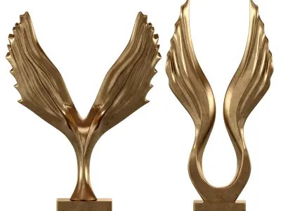 Decor sculpture 02 Low-poly 3D model