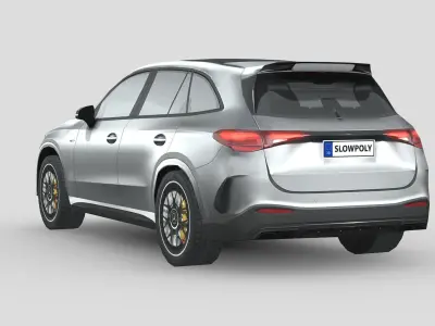 Mercedes Benz GLC63 AMG Low-poly 3D model