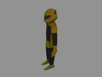 Racing Player 3D Model Low-poly 3D model