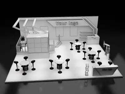 Booth Exhibition Stand a226 3D model