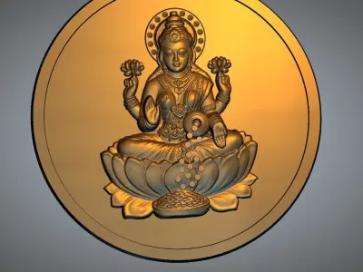 Maa Laxmi ji coin 3D print model