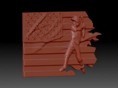 Baseball Player 3D print model