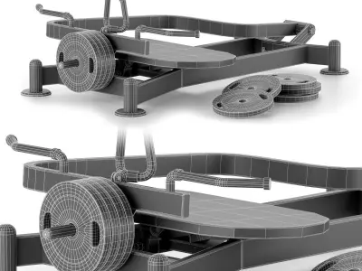 Gym Equipment DORSY BAR 3D model