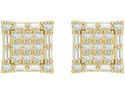 Earring 3D print model 8