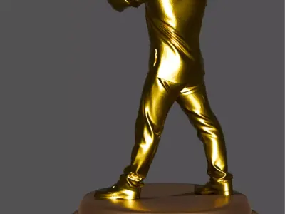 Clay Shooting 3D Character  Premium Printable STL  Blender 3D print model