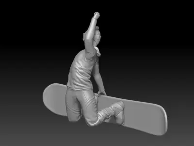 snowboard boy 4 3D print model