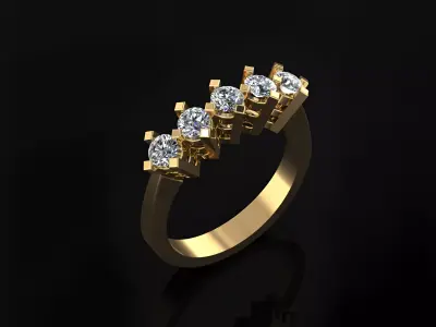 Woman Ring 3D print model 23