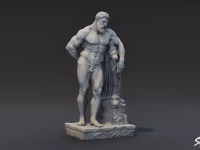 Farnese Hercules Low-poly 3D model