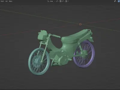Honda nova 110 Low-poly 3D model