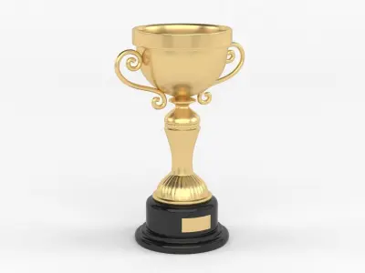 Cups Trophy 3D model 2