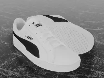 PUMA SMASH VULC CLASSIC 3D SHOES Low-poly 3D model