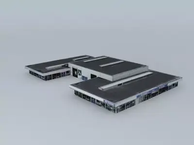 Autohuis Ridderkerk building Free 3D model