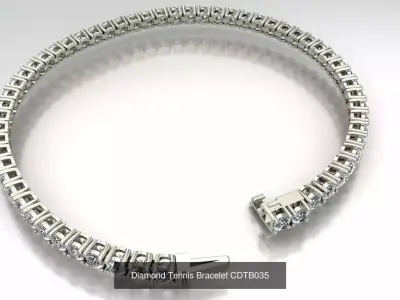 Colection Diamond Tennis Bracelet CDTB 253035 3D Model Pack
