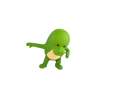 Rigged Crocodile Character 3D model