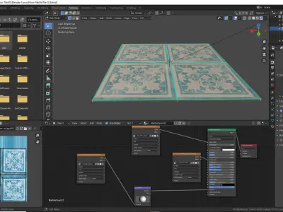 Luxury Floor - Marble Tiles 02 Low-poly 3D model