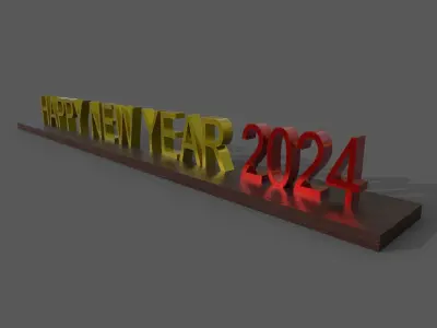Decor Happy New Year 3D model