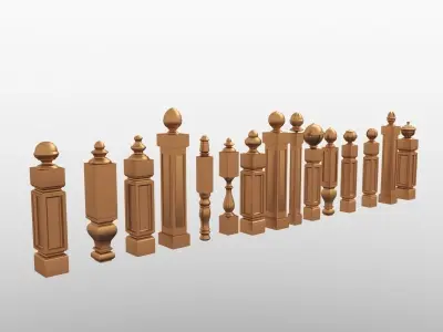 MEGA Handrail Baluster Collections 3D model