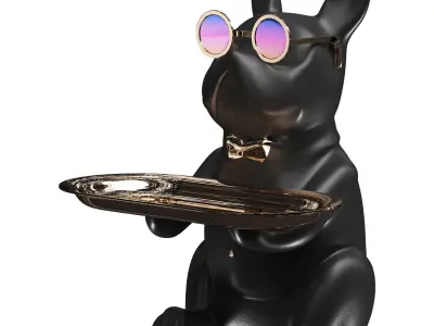 French Bulldog Decor Low-poly 3D model