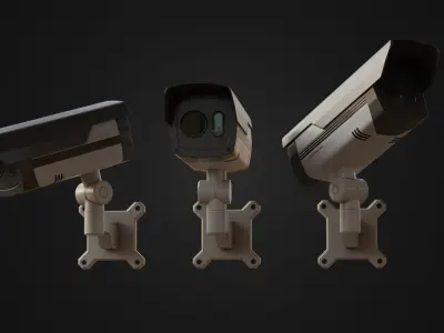 Modern CCTV Security Camera Low-poly 3D model